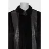 Men's fur and leather jacket