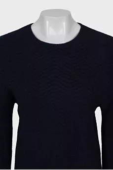 Straight wool dress with long sleeves