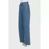 Wide-leg straight-leg jeans
