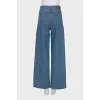 Wide-leg straight-leg jeans
