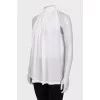 Sleeveless silk blouse