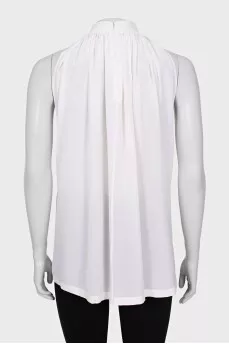 Sleeveless silk blouse