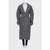 Wool wrap coat with belt