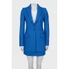 Wool suit consisting of a jacket and mini skirt