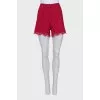 Lace straight cut shorts