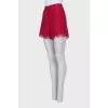 Lace straight cut shorts