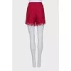 Lace straight cut shorts