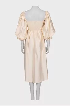 Silk dress with elastic band