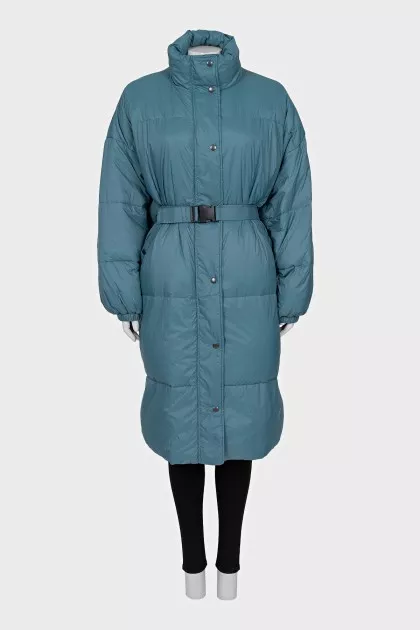 Light blue down jacket with tag