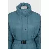 Light blue down jacket with tag