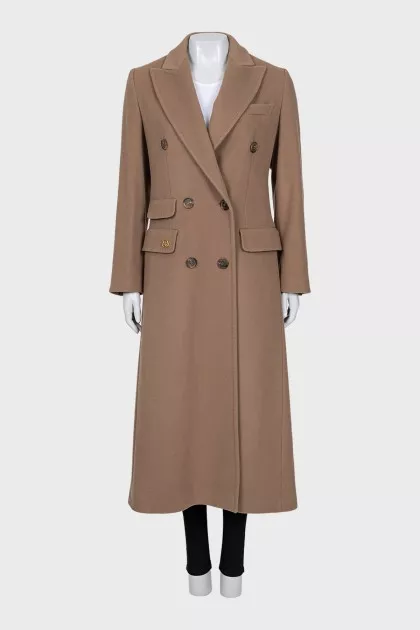 Wool and cashmere coat