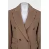 Wool and cashmere coat