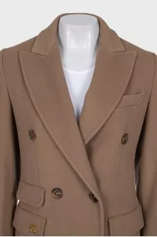 Wool and cashmere coat