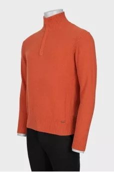 Men's orange pullover