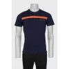Чоловіча синя футболка slim fit