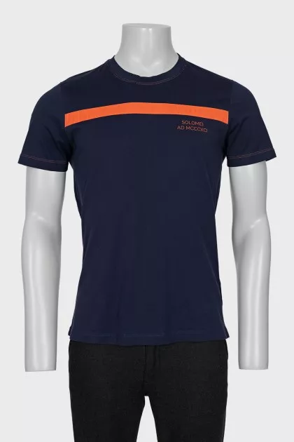 Чоловіча синя футболка slim fit