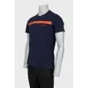 Чоловіча синя футболка slim fit