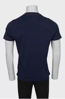 Мужская синяя футболка slim fit