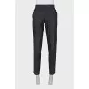 Men's gray striped trousers