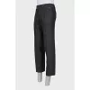 Men's gray striped trousers