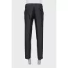 Men's gray striped trousers