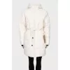 Fitted down jacket with detachable sleeves