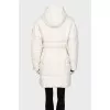 Fitted down jacket with detachable sleeves