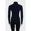 Blue fitted turtleneck