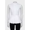 Fitted sleeveless blouse
