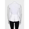 Fitted sleeveless blouse