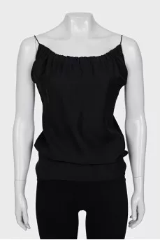 Black top with thin straps