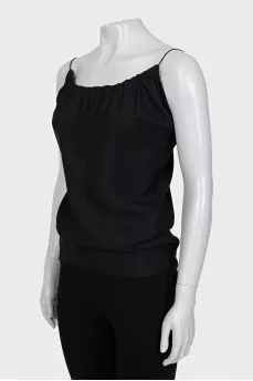 Black top with thin straps