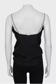 Black top with thin straps