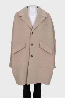 Oversized button-down coat