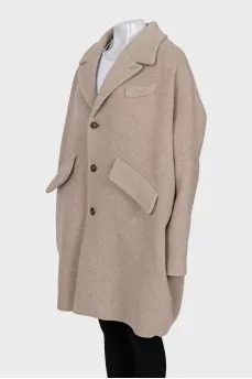 Oversized button-down coat