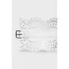 White perforated belt