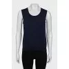 Woolen set of a T-shirt and cardigan