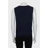Woolen set of a T-shirt and cardigan