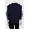 Woolen set of a T-shirt and cardigan