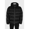 Men's zipped down jacket with print