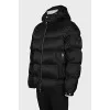 Men's zipped down jacket with print