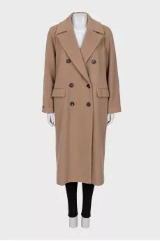 Oversized double-breasted coat