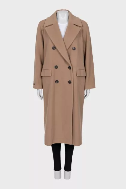 Oversized double-breasted coat