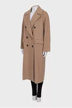 Oversized double-breasted coat