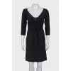 Black silk and wool dress