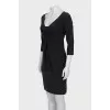 Black silk and wool dress