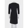 Black silk and wool dress