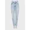Tapered fit jeans in light blue