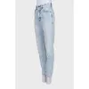Tapered fit jeans in light blue