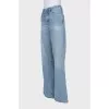 Wide leg jeans with buttons